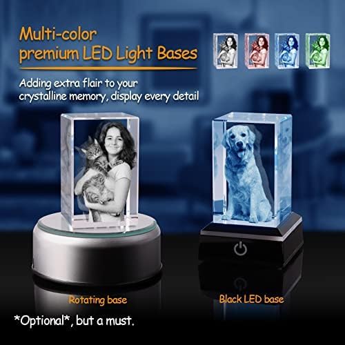 Dog Memorial Gifts for Pet Loss – Personalized Crystal Photo for Dogs & Cats, Custom Laser Etched Crystal (Small Portrait) - Image 2