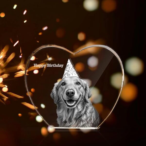 Preserve Every Memory with a Custom Pet 3D Crystal Photo