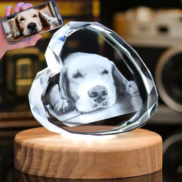Personalized Pet 3D Crystal Photo Custom Memorial Gifts for Dogs Cats Horses