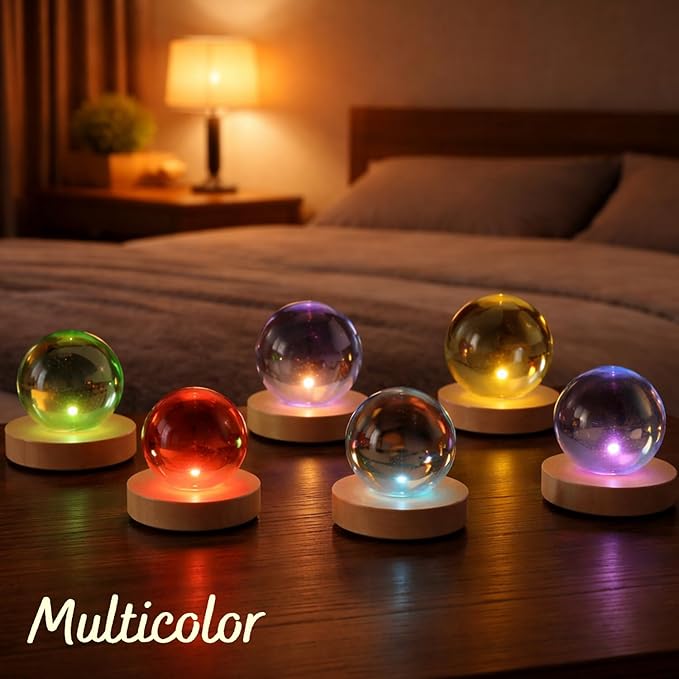 Personalized 3D Photo Crystal Ball, Custom Engraved Picture Lamp with Wood Base, Night Light for Dog Lovers, Dog Memorial Gifts, Loss of Pet Sympathy Gift Night Light, Custom Photo Portrait - Image 2